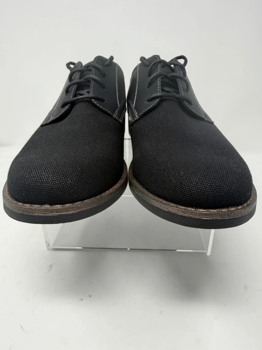 Perry Ellis Black Lace-Up Dress Shoes - Sleek Oxford Style Size 8